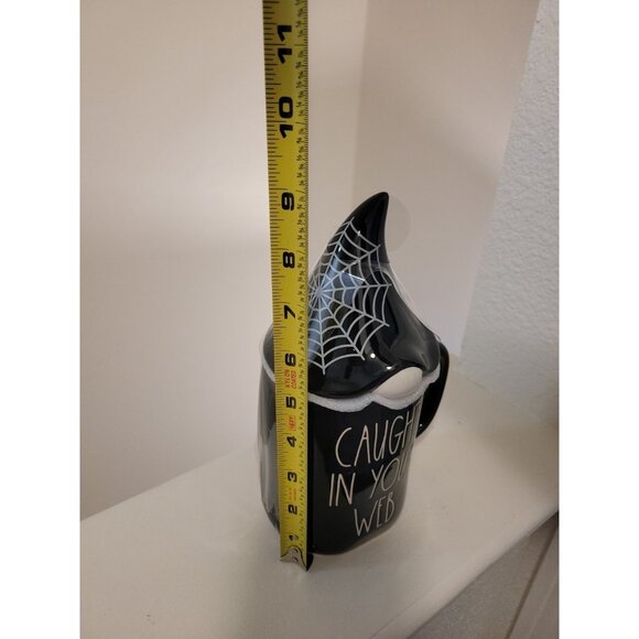 Rae Dunn Caught In Your Web Coffee Tea Mug With Witch Hat Lid New Halloween Goth - Picture 7 of 7